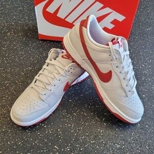 Nike Dunk Low Vast Grey Varsity Red White OSU Men Size 8.5